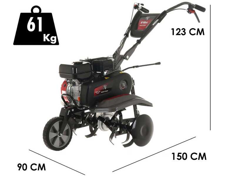 Italian Power RG3.6-75 - Motozappa a benzina 7 HP - Rato R210