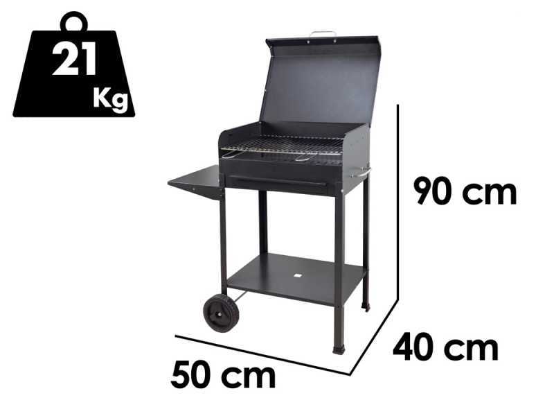 Seven Italy Polifemo Small - Barbecue in ferro artigianale a carbone - 47,5x37cm