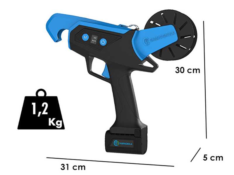 Campagnola NEXI - Legatrice per vigneto elettrica a batteria - 2 x 14.4V 2.5Ah