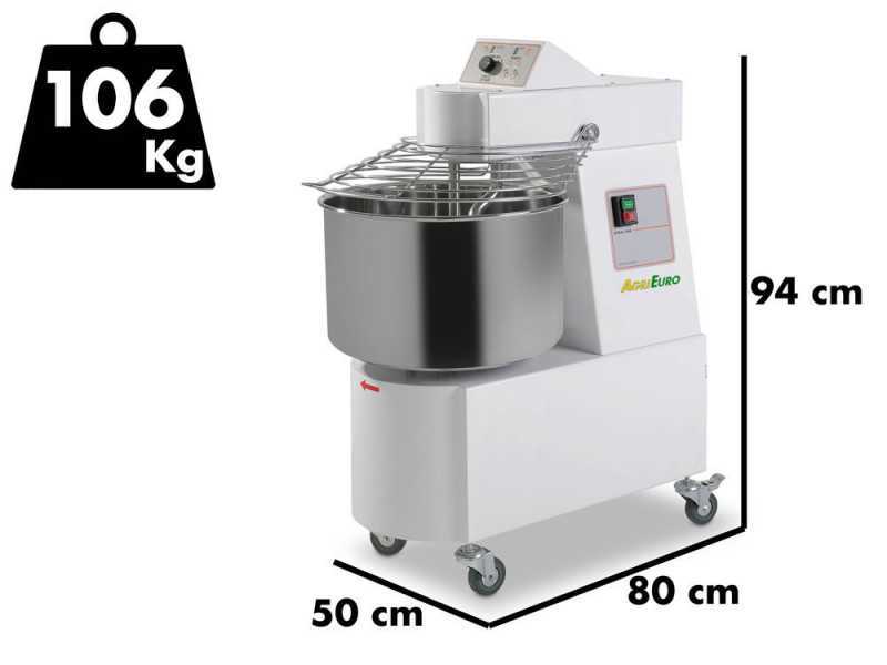 Impastatrice a spirale SKV 50 MO - Da 43 Kg ad alta idratazione con Variatore