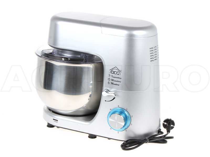 DCG KM1508 - Impastatrice planetaria - Vasca INOX 8 litri - Multi attrezzo a sgancio rapido