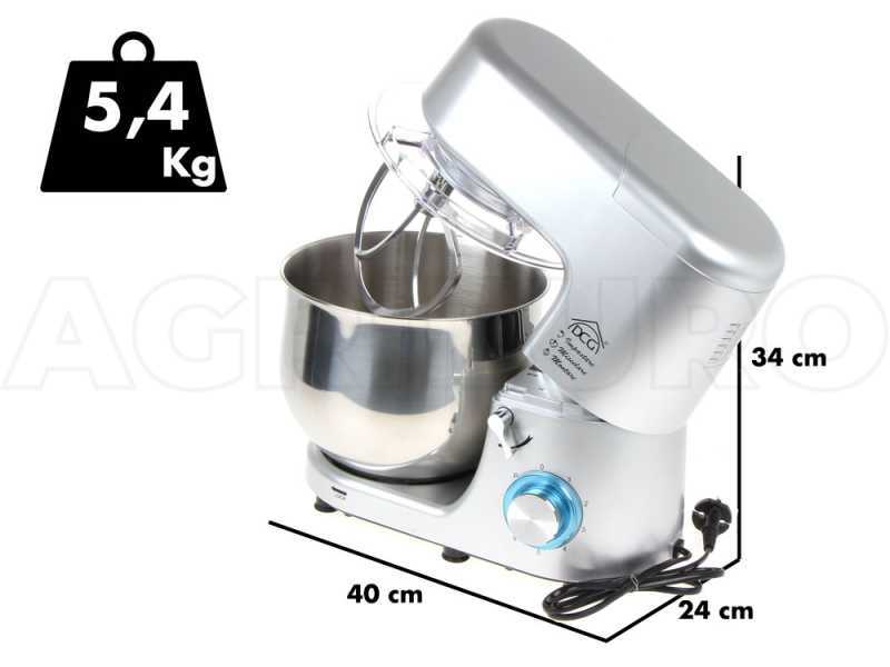 DCG KM1508 - Impastatrice planetaria - Vasca INOX 8 litri - Multi attrezzo a sgancio rapido