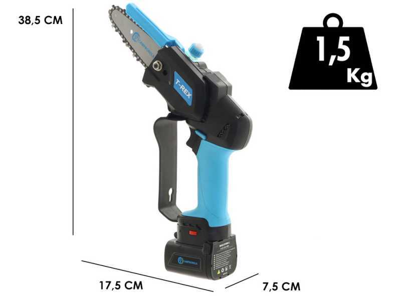Campagnola T-Rex - Potatore manuale elettrico a batteria - 1 batteria da 4Ah + 1 batteria da 2,5Ah