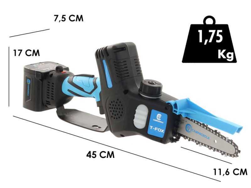 Campagnola T-Fox - Potatore manuale elettrico a batteria - 2 batterie da 21,6V - 4Ah