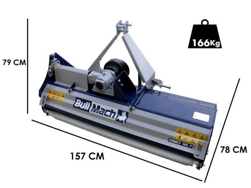 BullMach Ermes 145 F - Trinciaerba per trattore - Serie leggera