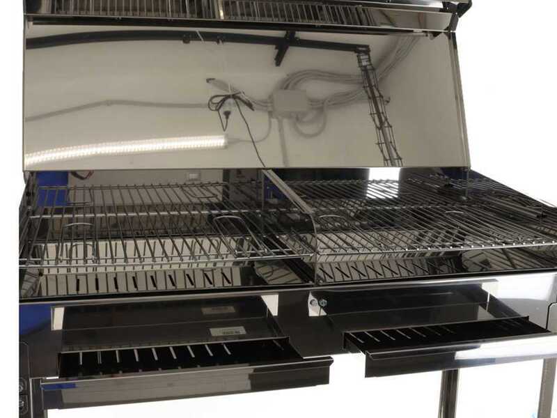 Mille Achille Big - Barbecue in acciaio inox artigianale a carbone - 2x 47,5x37cm