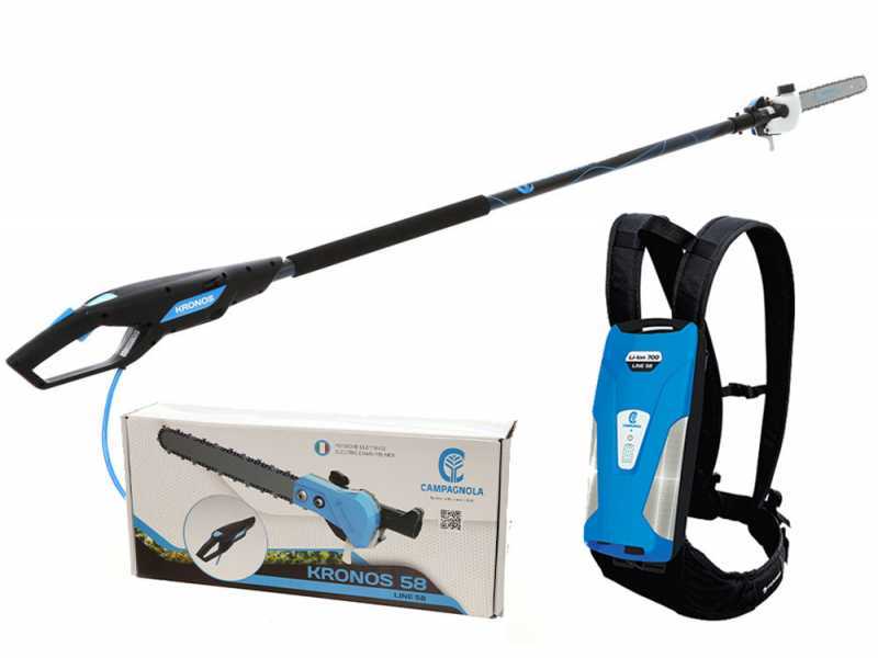 Campagnola Kronos - Potatore su asta fissa in carbonio da 120 cm - Line 58 - Batteria Li-ion 700 14Ah