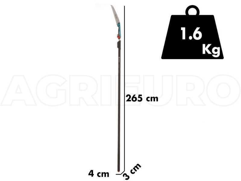 Gardena Combisystem 300PP - Segaccio da giardino su asta di prolunga telescopica in alluminio da 210 a 390 cm