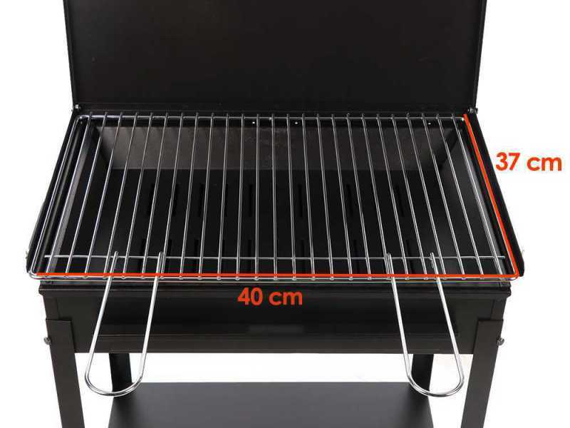 Seven Italy Stromboli Small - Barbecue in ferro artigianale a carbone - 40x28cm