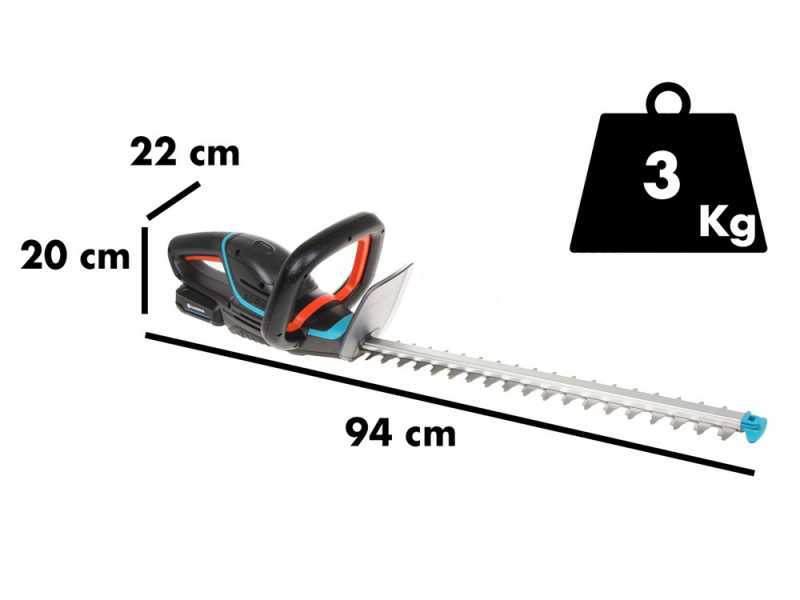 Gardena ComfortCut P4A 50/18V - Tagliasiepi a batteria litio 18V/2Ah - Lama da 50 cm