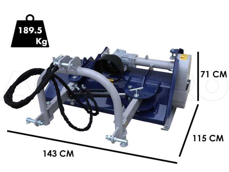 BullMach Ermes 125 SH - Trinciaerba per trattore - Serie leggera - Spostamento idraulico