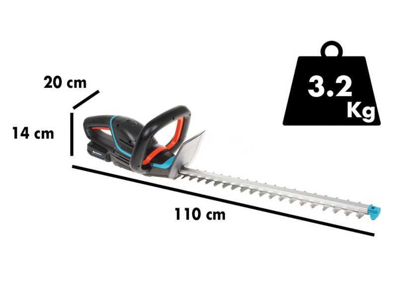 Gardena ComfortCut P4A 60/18V - Tagliasiepi a batteria litio 18V/2.5Ah - Lama da 60 cm