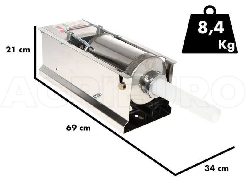 Reber 8966 N INOX - Insaccatrice manuale per salumi 3 Kg - 2 Velocit&agrave;