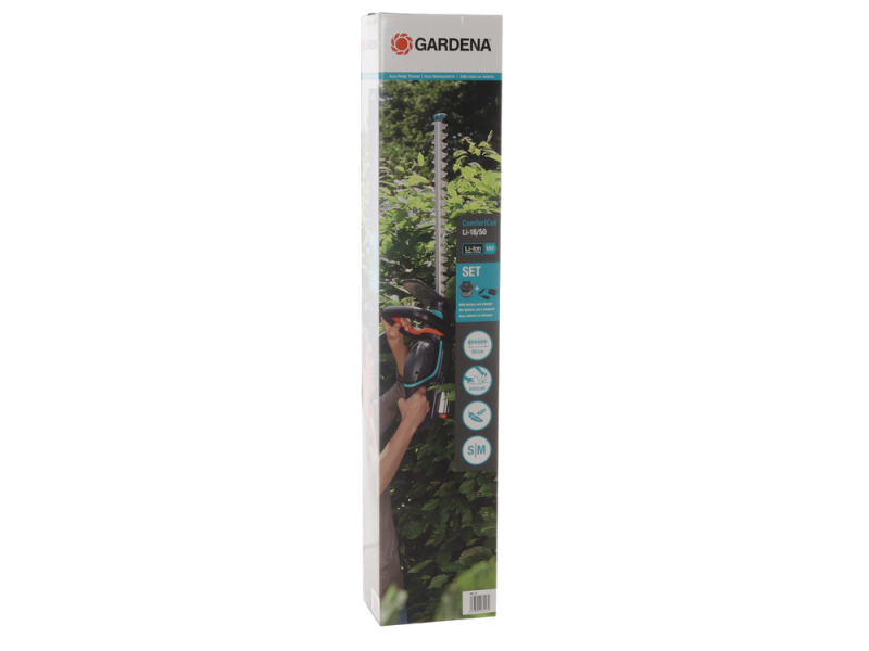 Gardena THS 42/18V P4 - Tagliasiepi elettrico su asta di prolunga telescopica - Batteria al litio 18V/2,5Ah