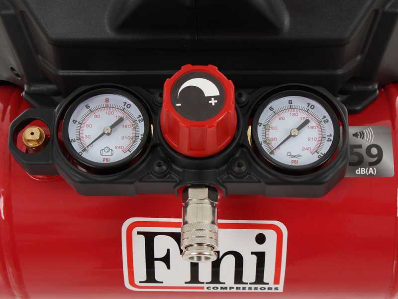 Fini Siltek S/6 - Compressore aria elettrico compatto portatile - Motore 1 HP - 8 bar