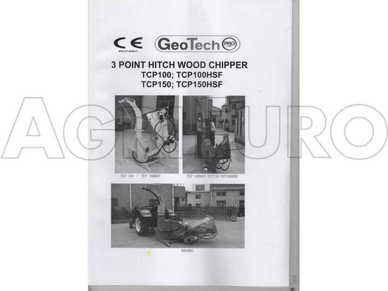 GeoTech-Pro TCP 100 - Biotrituratore a trattore - Diametro di taglio 100 mm