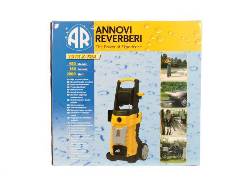 Annovi &amp; Reverberi 191K X-TRA - Idropulitrice acqua fredda - 140 bar max - Portata 7,5 lt/min - Classic Yellow