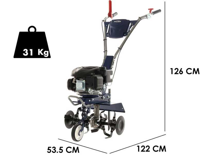 BullMach FLORA 40 - Motozappa a benzina 4.5 HP - Motore Loncin 139cc