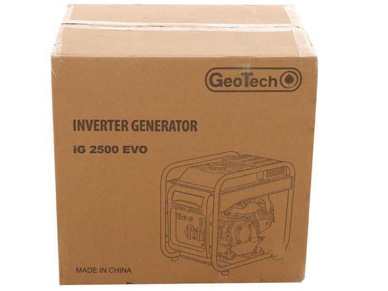 GeoTech iG 2500 EVO - Generatore di corrente inverter a benzina 2.5 kW - Continua 2.2 kW Monofase