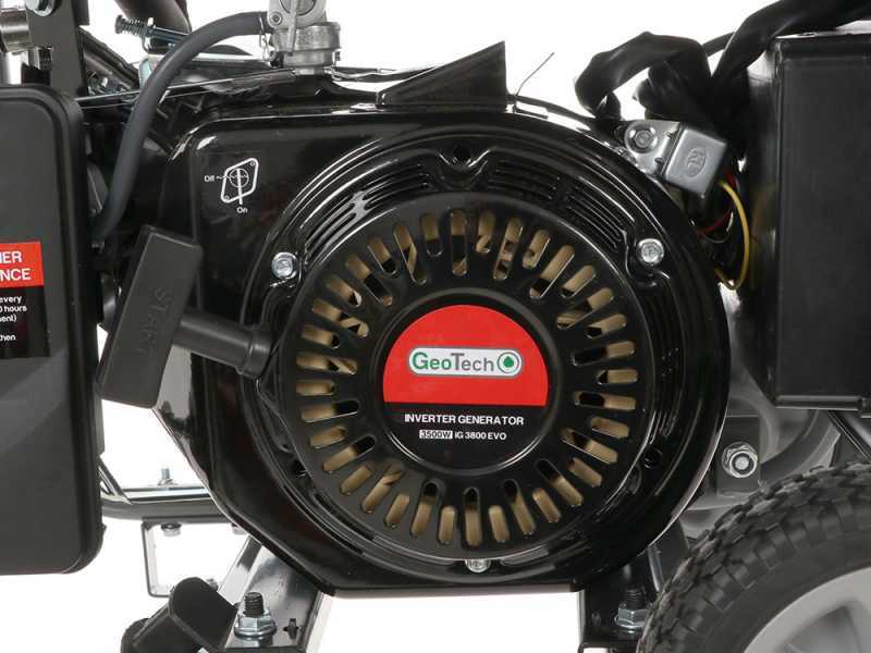 GeoTech iG 3800 EVO - Generatore di corrente carrellato inverter a benzina 3.8 kW - Continua 3.5 kW Monofase