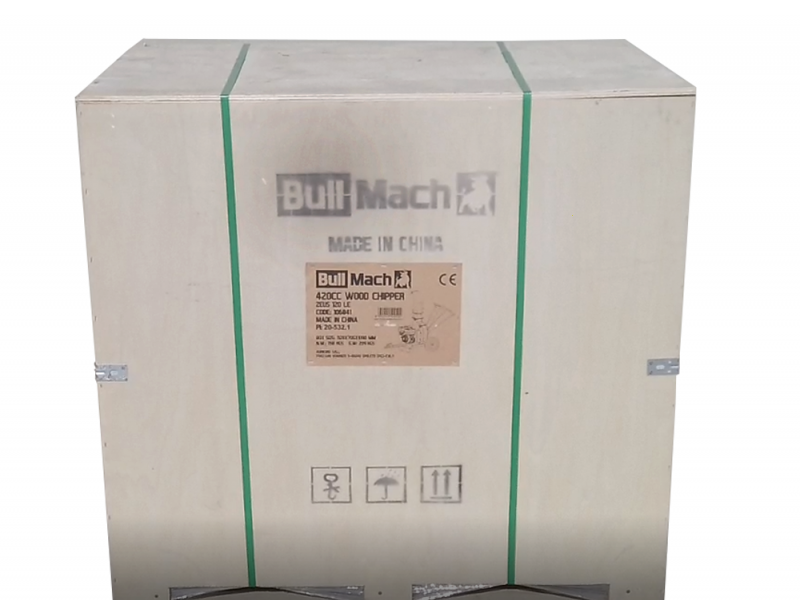 BullMach ZEUS 120 BSE - Biocippatore a scoppio professionale - Motore B&amp;S XR2100 13.5 HP con avviamento elettrico