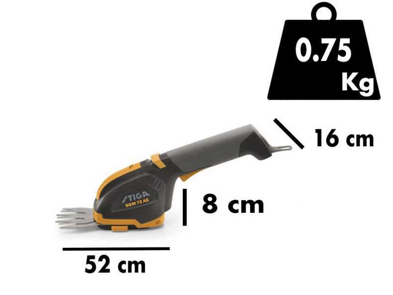 Stiga SGM 72 AE - Forbice tagliaerba a batteria integrata - 7.2V 2.5Ah