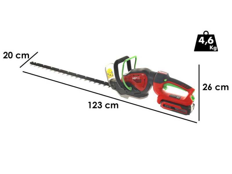 Henx H36XZA24-G - Tagliasiepi a batteria con lama da 61 cm - SENZA CARICABATTERIA E BATTERIA