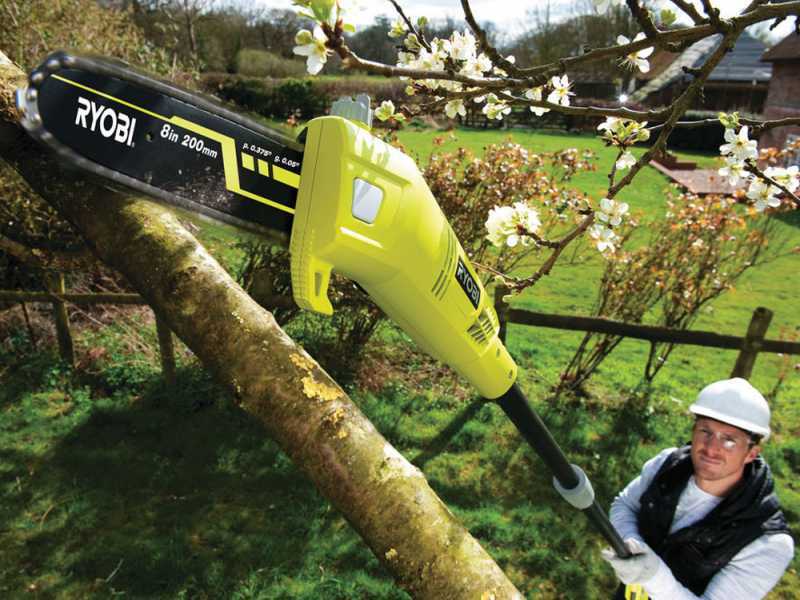 Ryobi RPP750S - Potatore elettrico su asta telescopica - Barra Oregon 20cm