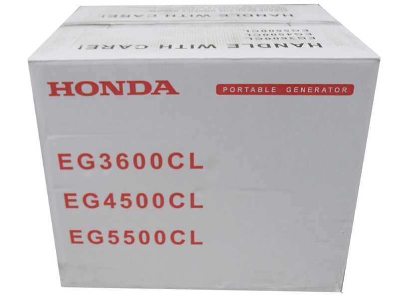 Honda EG 4500 CL - Generatore di corrente a benzina con AVR 4.5 kW - Continua 4 kW Monofase