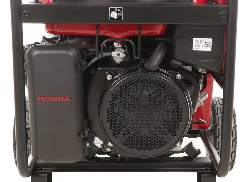 Honda EM 5500CXS - Generatore di corrente carrellato a benzina con AVR 5.5 kW - Continua 5 kw Monofase