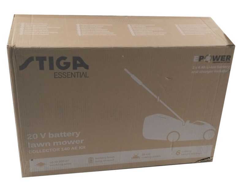 Stiga Collector 140 AE Kit - Tagliaerba a batteria - 2x20V/4.0Ah - Taglio 38 cm