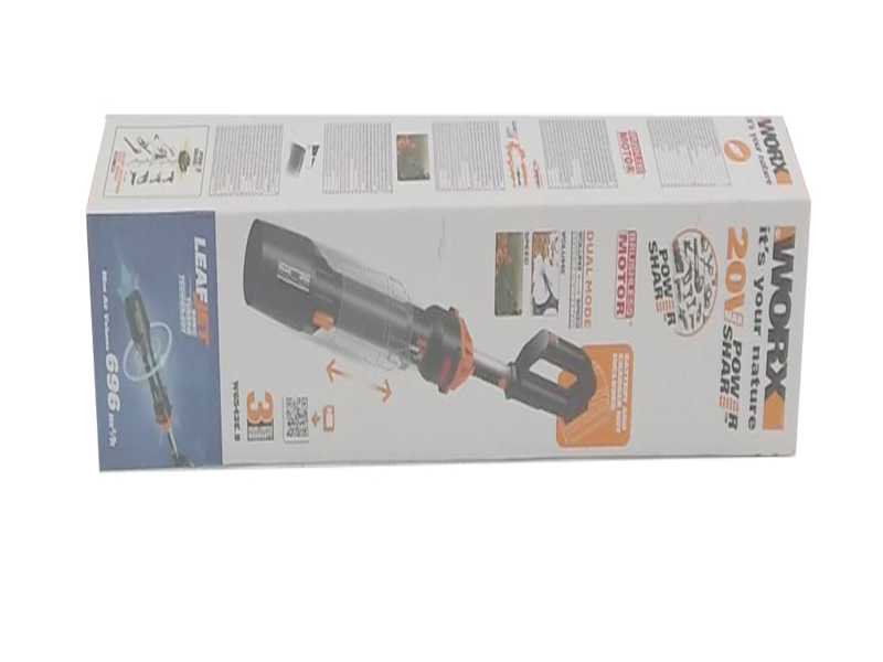 Worx Hyper WG543E - Soffiatore a batteria 20V 4Ah