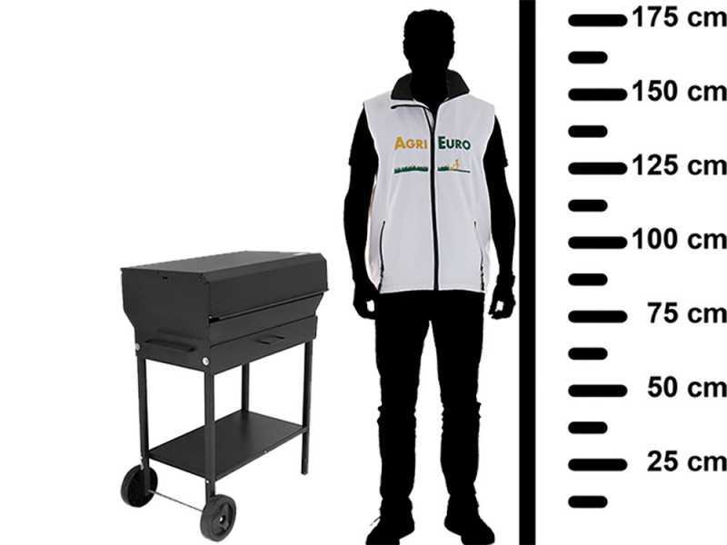Seven Italy Doriano - Barbecue in ferro artigianale a carbone - 67,5x37cm