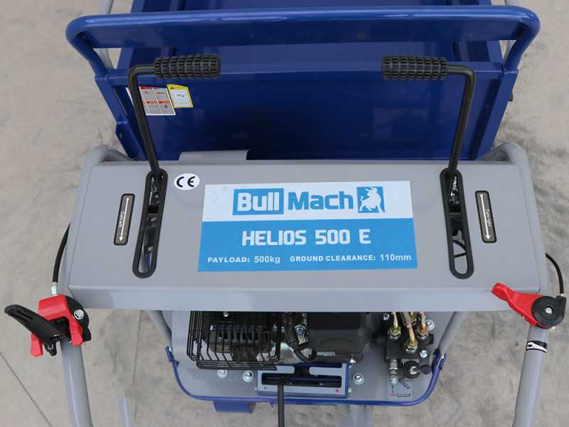 BullMach Helios 500 E - Motocarriola cingolata cassone estensibile 500Kg