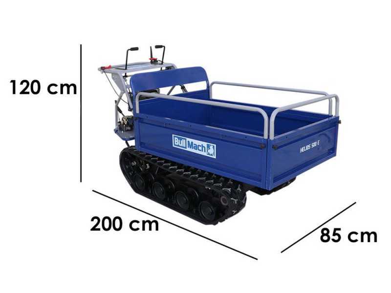 BullMach Helios 500 E - Motocarriola cingolata cassone estensibile 500Kg