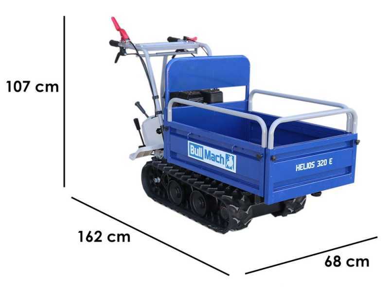 BullMach Helios 320 E - Motocarriola cingolata cassone estensibile 320Kg