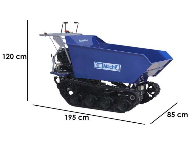 BullMach Helios 500 D - Motocarriola cingolata dumper idraulico 500Kg