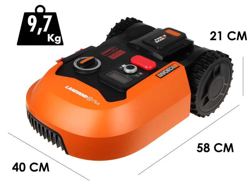 Worx Landroid WR165E - Robot rasaerba con perimetro - Batteria 20V e 2Ah - M500 2.0