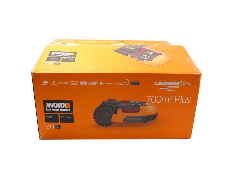 Worx Landroid WR167E - Robot rasaerba con perimetro - Batteria 20V e 4Ah - M700 2.0