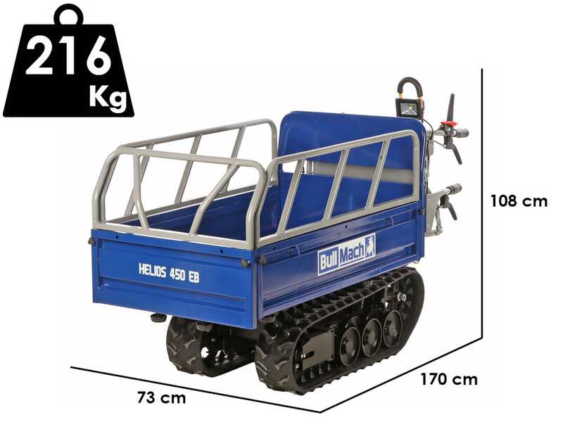 BullMach Helios 450 EB - Motocarriola elettrica estensibile a batteria 60V 20Ah