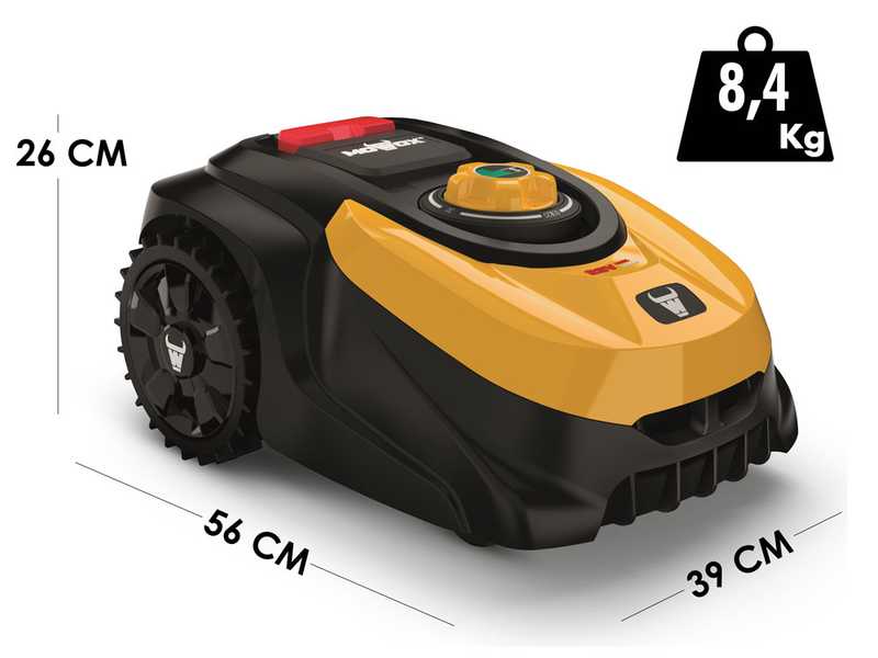 Mowox RM 600 Li BT - Robot rasaerba - Con cavo perimetrale - Batteria al litio 28V 2Ah