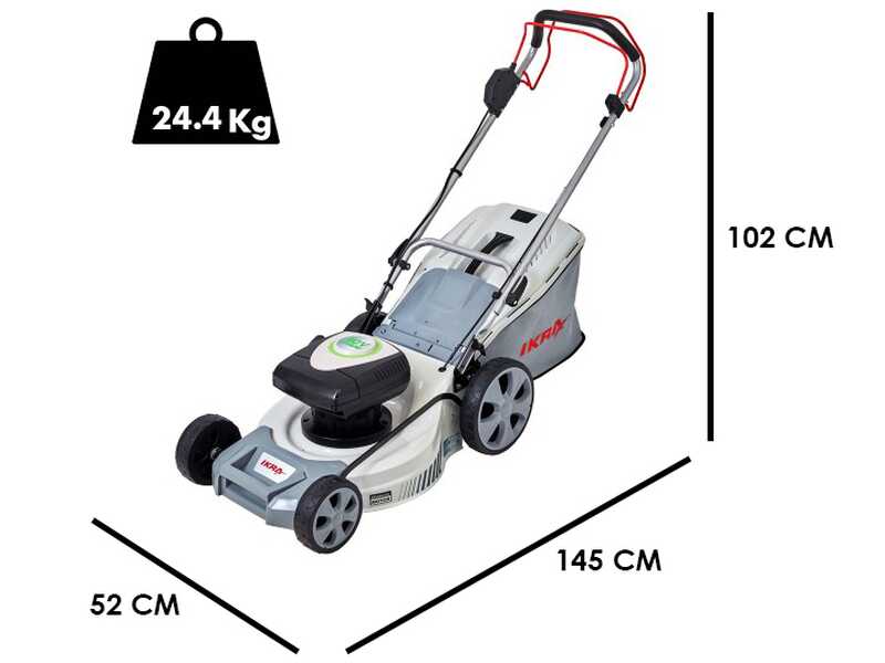 Ikra IAM 40-4625 S - Tagliaerba semovente a batteria - 40V/2,5Ah - Taglio 46 cm