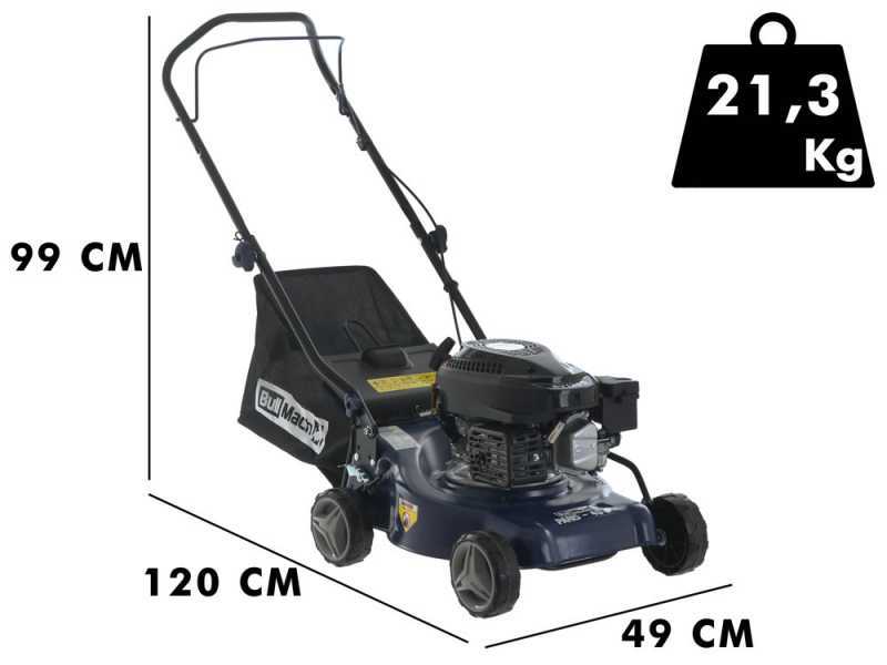 BullMach PARIS - 40 IP - Tagliaerba a scoppio - Motore da 4HP - Taglio 40cm