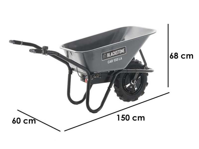 BlackStone CAR 150-M80 - Carriola elettrica a batteria 24V 12Ah