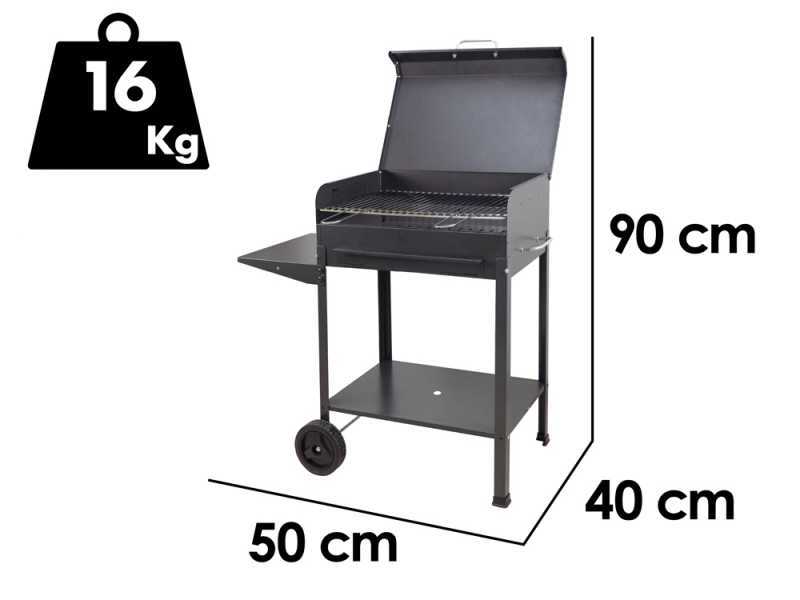 Seven Italy Vanessa Small - Barbecue in ferro artigianale a carbone - 47,5x37cm