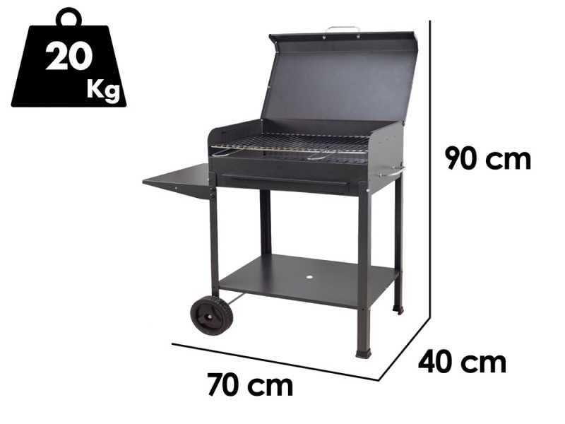 Seven Italy Vanessa Large - Barbecue in ferro artigianale a carbone - 67,5x37cm