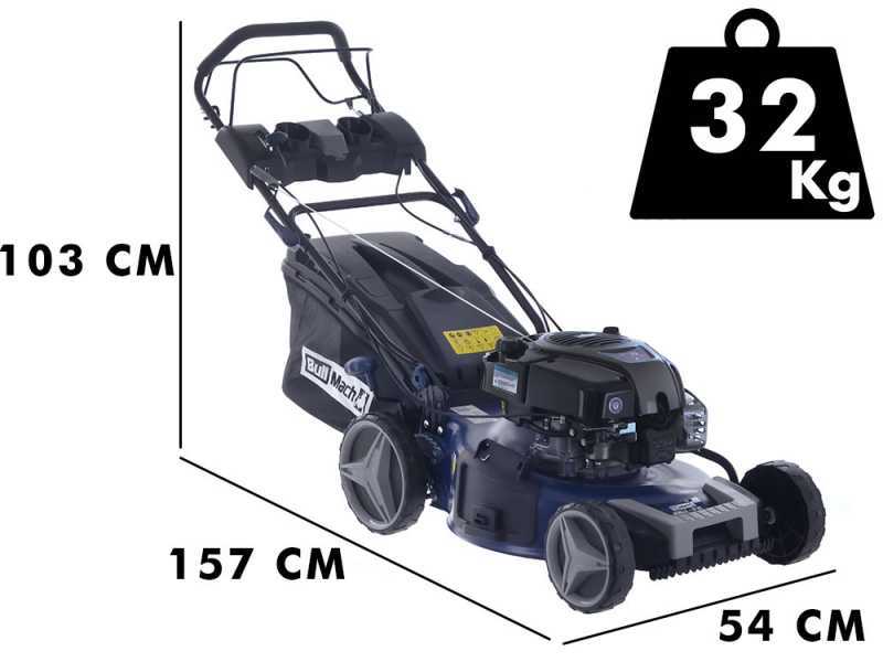 BullMach ACHILLE 51 BS - Tagliaerba a scoppio trazionato - 4 in 1 - Motore B&amp;S750EX