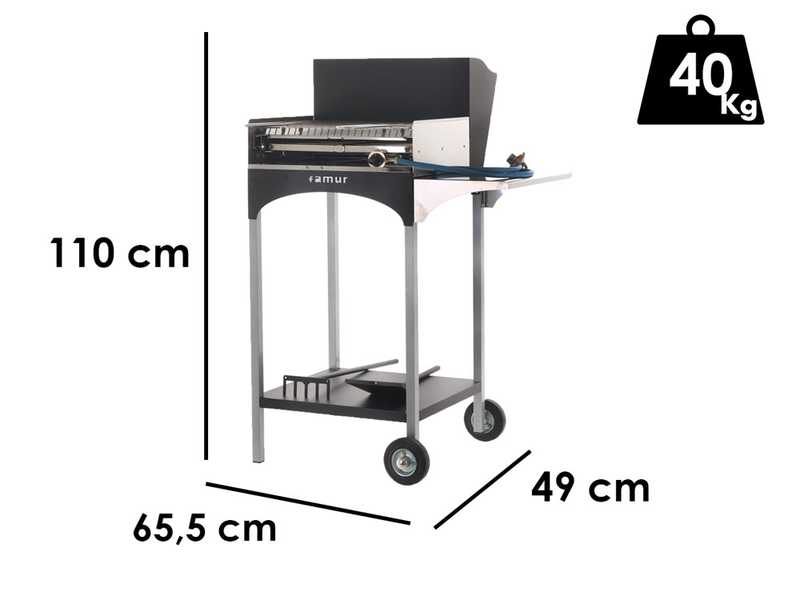 Famur BK 6 Eco - Barbecue a legna, carbone e gas