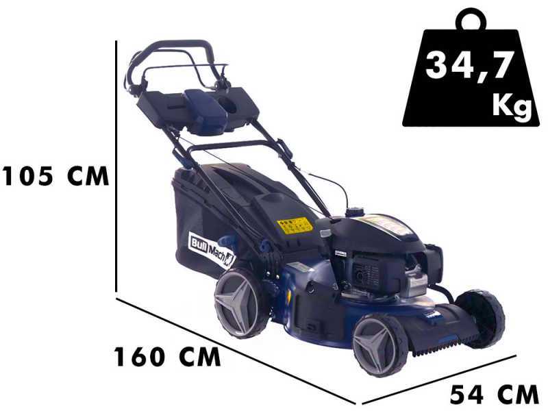 BullMach ACHILLE - 51 H - Tagliaerba a scoppio trazionato - 4 in 1 - Motore Honda GCVx200