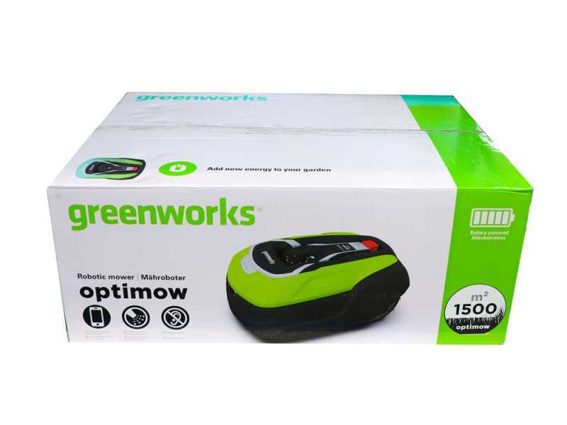 Greenworks OPTIMOW 15 GRL115 - Robot rasaerba - con cavo perimetrale